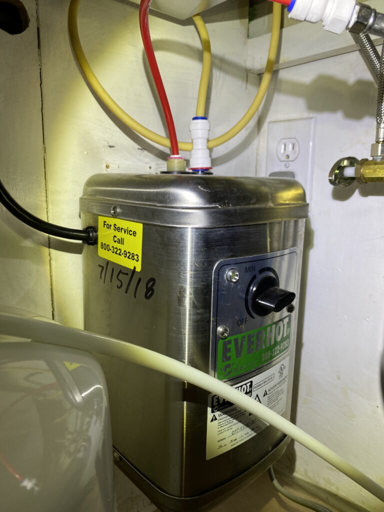 Installed instant hot water